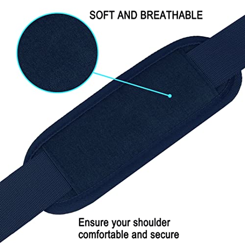 Shoulder Strap, Durable 55" Universal Replacement Laptop Shoulder Strap, Adjustable Comfortable Belt with Metal Hooks for Briefcase, Computer Messenger Bag, Laptop Case Luggage/Duffel/Camera, (Blue) - color: Blue