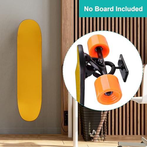 Coolrunner Skateboard Wall Hanger, 4 Pack Skateboard Wall Mount with Screw | For Skateboard Storage and Display Holder, Skateboard Hooks Fit for Skateboard, Guitar, Longboard, Snowboards