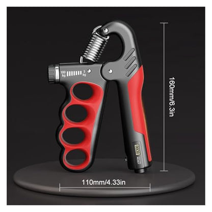 Force Gauge, 5-100 KG Grip Trainer Finger Motor Grip Strengthener Grip Trainer Non-Sliding Grip - color: Gris