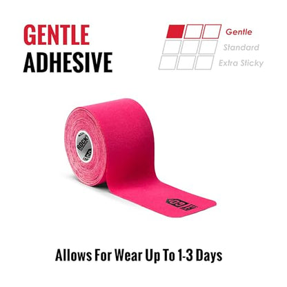RockTape Go Gentle Adhesive Pre-Cut Kinesiology Tape (Pink) - color: Pink, style: GENTLE