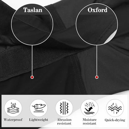 Waterproof Adjustable Hiking Gaiters for Men and Women, Snow Boots-Gaiters for Hiking in Hunting Sand Mud Mountain Climbing Snowshoeing - color: Black