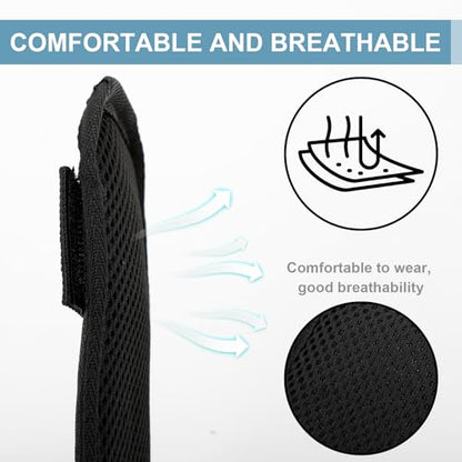 2 Pack Shoulder Strap Pads for Backpack, Luggage, Camera & Guitar - Comfortable & Breathable Cushion Pads (Black)