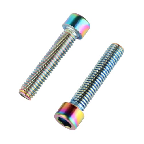 6Pcs Bike Screws M6x10 12 16 18 20 25 30 35mm Stainless Steel Socket Head Cap Allen Hex Bolt (Ranibow, M6 x35mm) - color: Ranibow, size: M6 x35mm