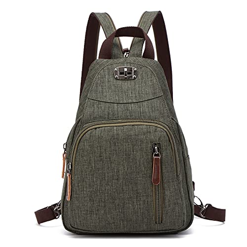 FANDARE Retro Sling Chest Backpack Multipurpose Crossbody Shoulder Bag - color: Armygreen