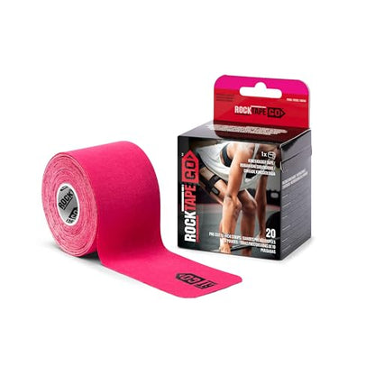 RockTape Go Standard Adhesive Pre-Cut Kinesiology Tape (Pink) - color: Pink, style: STANDARD