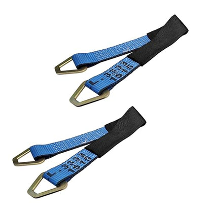 2 Pack 24" Blue Axle Tie Downs for Trailers Heavy Duty - color: Blue, size: 24"