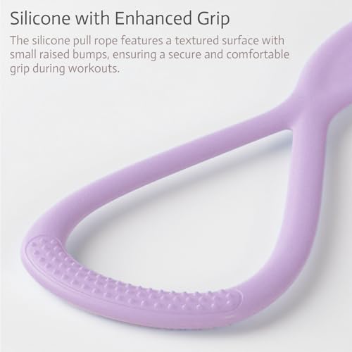 Silicone Figure 8 Resistance Bands for Full-Body Workouts – 15 LB Suitable for Shoulder, Back, and Arm Exercises - color: Pink