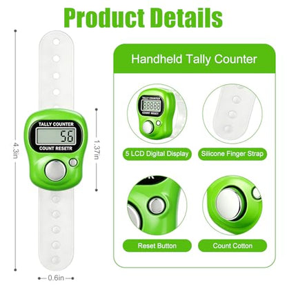 30 Pack Electronic Finger Counter Bulk,5 Digit LCD Electronic Digital Display,Resettable Hand Tally,12 Colors Counting Numbers for Golf,Goods Counting,Lap & Knitting,School Stadium Events