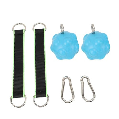 Pull Up Ball Grips, TPE Climbing Training Ball with Stainless Steel, Ideal for Strength Workout, Gym Home Exercise - color: Blue