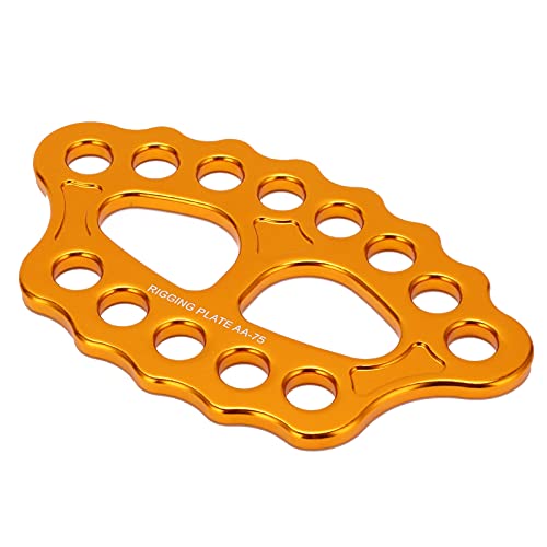 45kn Aluminum Alloy Takelytplatte 15 Holes Anchor Divider, Climbing on , Finger Power Equipment for Mountaineering, Climbing, Caves, Abseiling, Departure
