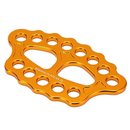 45kn Aluminum Alloy Takelytplatte 15 Holes Anchor Divider, Climbing on , Finger Power Equipment for Mountaineering, Climbing, Caves, Abseiling, Departure