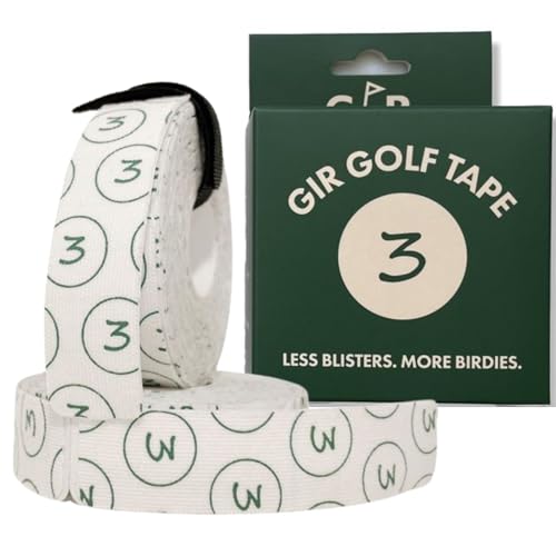 Golf Blister Tape - 2 Pack for Protection Against Blisters & Hot Spots on Hands & Fingers, Flexible, Waterproof, Pre-Cut Golf Finger Tape, Sports Athletic Tape, 4 Way Stretch - color: Caddie White