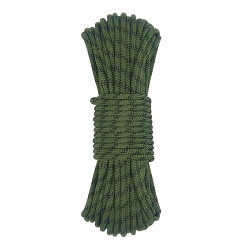 Static Climbing Rope 6mm Accessory Cord Rope,for Arborist Tree, Mountaineering, Sailboat Rope,Dock Lines,Hauling Dragginge - color: Armygreen, size: 50 ft