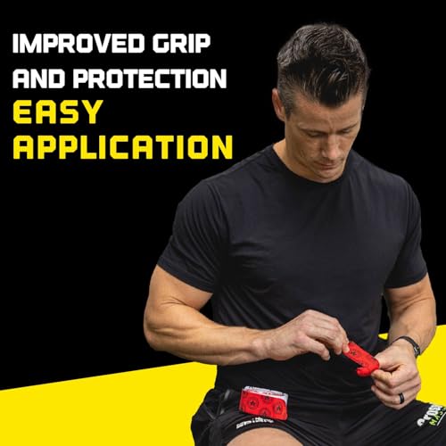 Goat Tape Pink Super Stretchy Premium Thumb Tape and Pre Cut Black Athletic Tape for Fingers - Extra Sticky Elastic Athletic Thumb Tape for Weightlifting