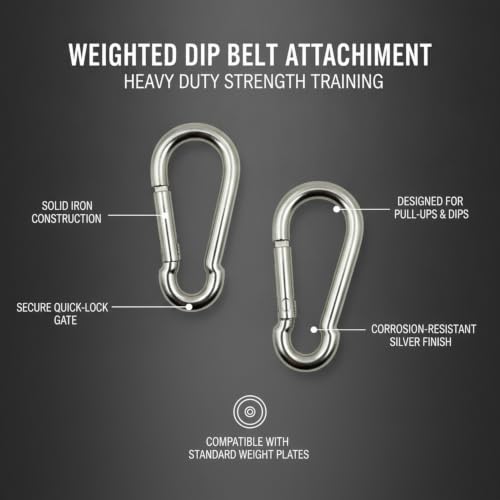 1 PC Weighted Dip Belt with Iron Chain, Heavy Duty Strength Training Attachment for Pull Ups and Dips