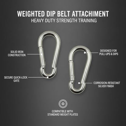 1 PC Weighted Dip Belt with Iron Chain, Heavy Duty Strength Training Attachment for Pull Ups and Dips