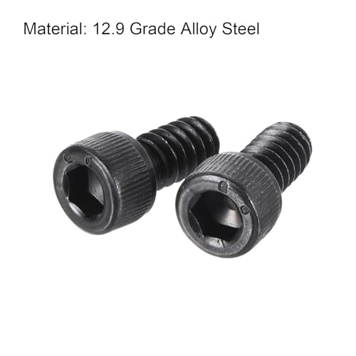 uxcell #10-24x3/8" Hex Socket Head Cap Screw Bolts 12.9 Grade Alloy Steel 25pcs - size: #10-24x3/8"