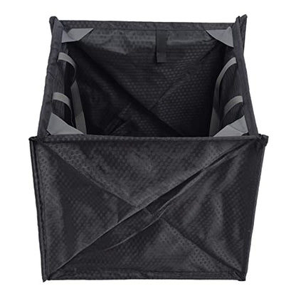 Rock Tree Climbing Rope Storage Basket Portable Folding Throwing Cord Frame Bag Heavy Duty Nylon Organizer Gear Equipment Carrier Pouch Black Outdoor Adventure