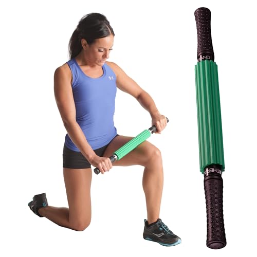 Theraband 13076 Muscle Roller Stick for Self-Myofascial Release, Deep Tissue Massage Rolling Pin, Trigger Point Release and Muscle Soreness, Old Version, One Size - style: Standard