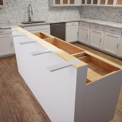 The Original Granite Bracket Countertop Support L-Bracket (A36 Cold Roll Steel - White, 10 Inches) - size: 10 Inches, style: A36 Cold Roll Steel - White