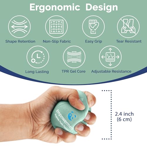 Mind & Body Stress Balls for Adults - Multi-Density Squeeze Balls for Hand Therapy & Grip Strengthening - Stress & Anxiety Relief - Choose 3-Ball (Soft, Medium & Hard) or 2-Ball (Soft & Hard) Sets - color: Empowering - Rose, Mint, Plumb