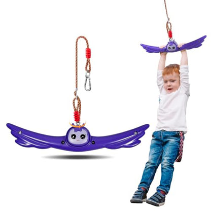 Ninja Twist Swing-360 Degree Handle Rotation Promotes Sensory Development, Arm Strength,Swingset Accessories Outdoor-Swing Spins Set (Purple) - color: Purple