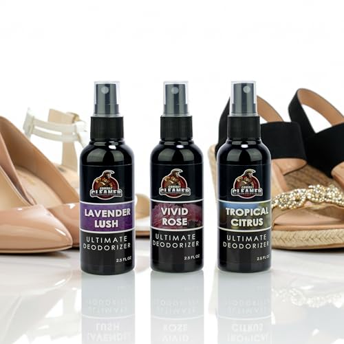 Shoe Deodorizer Spray - Shoe Refresher: Lavender Lush, Vivid Rose & Tropical Citrus - Shoe Odor Eliminator for Sneakers, Gym Bags & Lockers - Women’s Deodorant Spray by Combat Cleaner