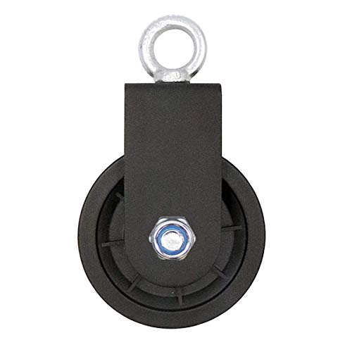 LFJ 3.54 in/90 mm Cable Pulley 360 Degree Rotation Traction Wheel for LAT Pulley System DIY Attachment Lifting Blocks,hoists,Ladder Lift, Gym Equipment, DIY Home Projects, Clothesline, Shop Lifts (1)