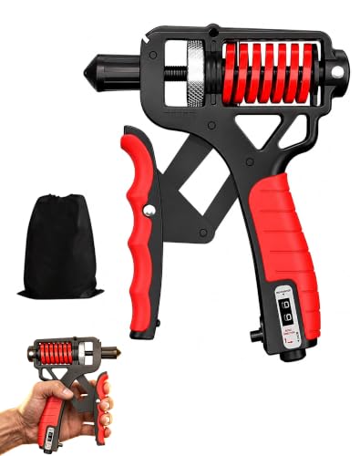 Ergonomic Adjustable H-Grip Hand Trainer | Counting Hand Grip Strengthener for Stress Relief Hand Gripper, Boost Wrist, Forearm & Fingers - color: Mechanical counting-B