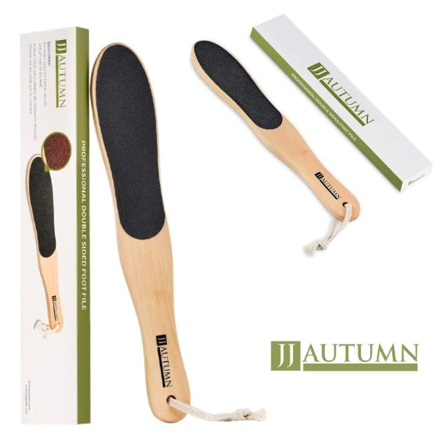 Spa Quality Foot Rasp/Callus Remover Double Sided Wood Professional Foot File Callus Remover for Pedicure and Foot Care - Can Be Used On Both Wet and Dry Feet Achieve Smooth, Silky Feet