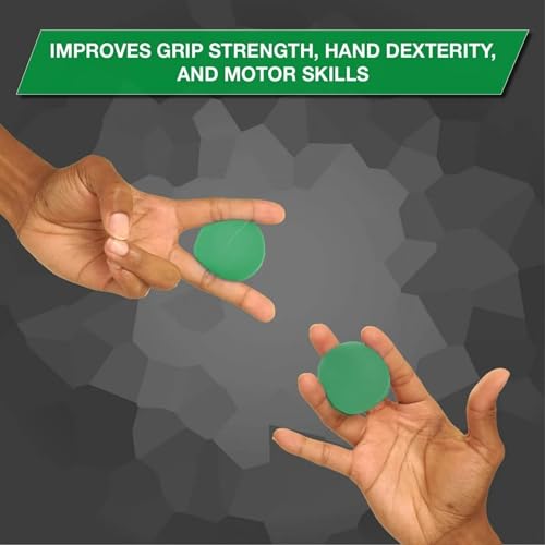 THERABAND Hand Exerciser, Ball For Hand, Wrist, Finger, Forearm, Grip Strengthening & Therapy, Squeeze Ball to Increase Hand Flexibility & Relieve Joint Discomfort, Green, Medium - color: Green
