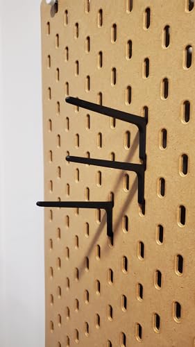 'Just Hanging' Pegboard Hook Packs, Compatible with IKEA SKADIS Pegboard, Display Hook SKADIS Accessory (Matte Black, 12pk, Spool Hook) - color: Matte Black, size: 12pk, Spool Hook