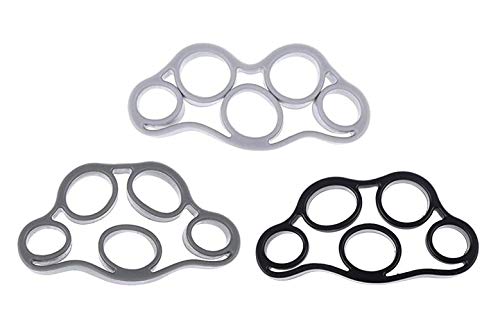 3PCS Finger Stretcher Resistance Bands Strength Trainer for Forearm Exercise Guitar Finger Strengtheners Rock Climbing 6.6 8.8 11 Pounds - color: Style 1-3