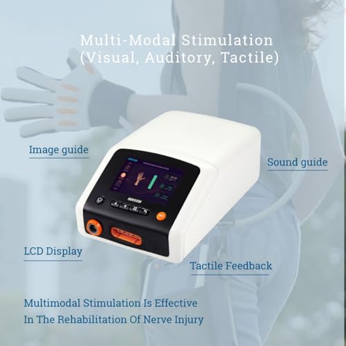 Rehab Robotic Gloves for Hand Training Post Stroke (Left/S) | Multi-modal stimulation Rehabilitation Physiotherapy Device Finger Function Rehab Recovery Equipment - size: S