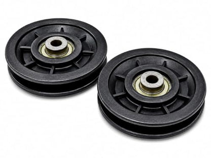 Tech Team Replacement Pulley for Home Gym Fitness Machines, 2 Pulleys, 90mm / 3.5" Heavy Duty Cable Pulley Wheel with Bearing, Weight Machines & Exercise Cable Systems, 939