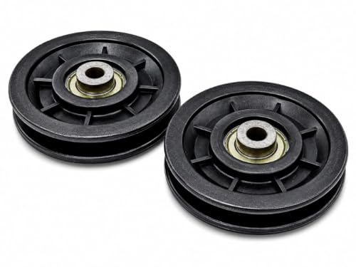 Tech Team Replacement Pulley for Home Gym Fitness Machines, 2 Pulleys, 90mm / 3.5" Heavy Duty Cable Pulley Wheel with Bearing, Weight Machines & Exercise Cable Systems, 939