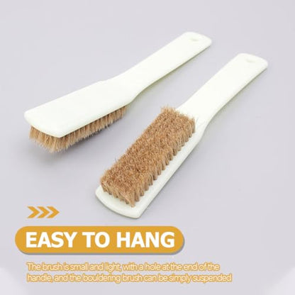 Bouldering Stone Cleaner Brush 2pcs with Stiff Boar Bristles and Sturdy Handle, Portable Rocks Climbing Cleaning Tool for Crevice and Hold Maintenance