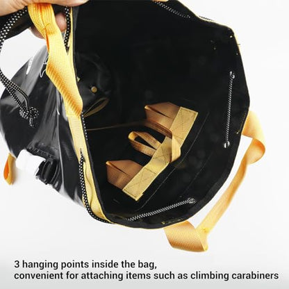 Rope Backpack, Rock Climbing Gear Bag with Drainage Holes & Internal Hangers for Outdoor Rescue & Canyoneering (30L)