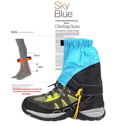 for Hiking in Snow Sand Conditions Light Weight Ripstop Nylons Regulable Fit Regulable - color: Black