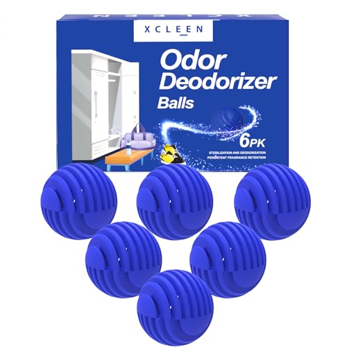 Xcleen Sneaker Deodorizer Balls Escape Scent 6 Pack, Odor Eliminator Balls for Closet Car Gym Bag, Long Lasting Small Space Air Freshener With Essential Oil - size: 1 Count (Pack of 6)