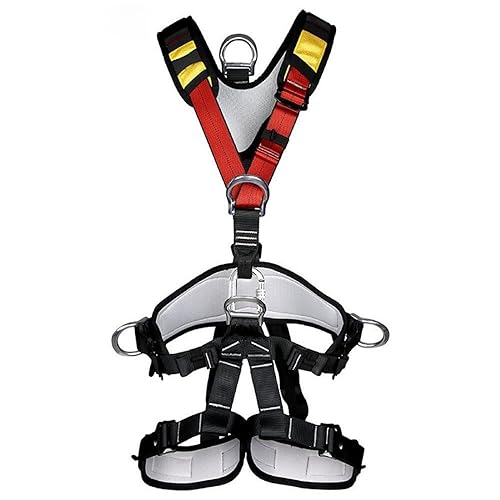 Climbing Seat Belt, Large Size Safety Belt Climbing Gear for Tree Climbing, Fire Rescue, Rappelling - color: Black2