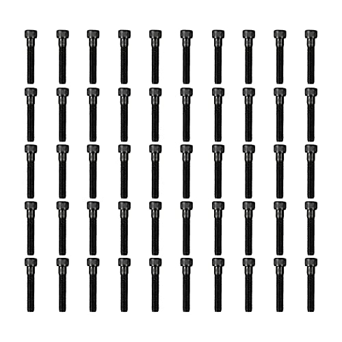 Atomik 3/8 x 2 inch Long Alloy Steel Bolts 50 Pack Durable Hardware for Rock Climbing Holds 3/8-16 Socket Head Allen Bolt Designed for Indoor Use Wall Supplies - size: 50 Pack 3/8x2 in. 3/8-16 Head Black