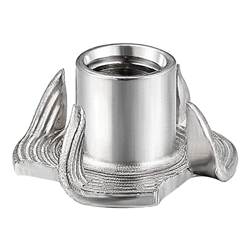 Wensilon 50pcs 5/16"-18 T-nut 304 Stainless Steel Four-jaw - for Home, Hotel Outdoor Threaded Insertion - color: 304 Stainless Steel, size: 5/16"-18