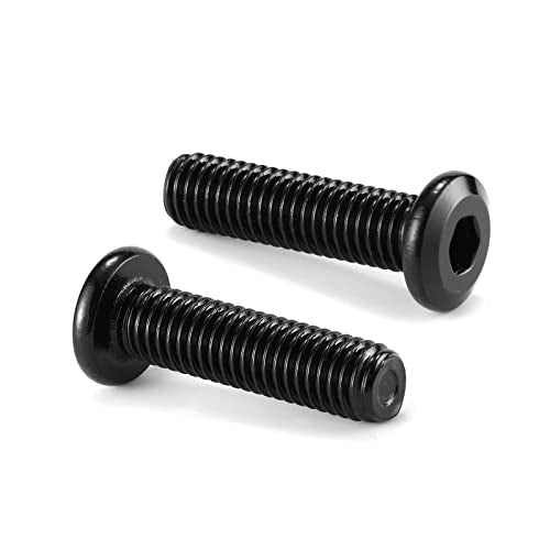 M5 x 25mm 20Pcs Flat Head Hex Socket Cap Screws Bolts, 304 Stainless Steel 18-8, Full Thread, Black Oxide by SG TZH (with Hex Spanner) - size: M5 x 25mm
