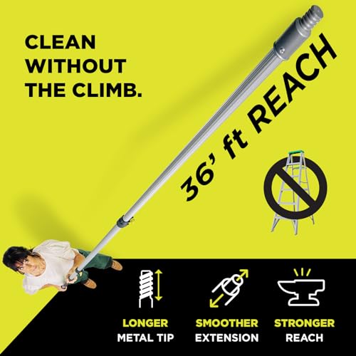 DOCAZOO Extension Telescoping Pole 5-12 Ft | High Reach Extension Pole for Cleaning, Dusting, Window Washing & Painting - Indoor & Outdoor Use (Pole Only) - size: 12 Ft, style: Pole Only