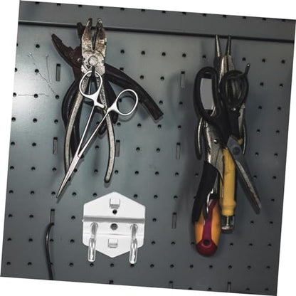 WOONEKY 5pcs Heavy Duty Metal Pegboard Hooks Tool Hanging Board Storage Rack Pegboard Organizer Accessories