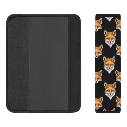 Soft Padded Car Seat Belt Pad for Elderly Support, Stroller Pushchair High Chair, 2 Pack Fox Art Black Shoulder Harness Cover Anti-Slip Pad - color: Pattern 122