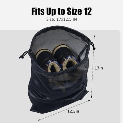 Gloppie Shoe Bags for Travel, Shoe Storage Bag with Drawstring, Packing Organizer for Sneakers, Gym, Luggage, Closet, Weekender Overnight Travel Essentials - style: 1-pack