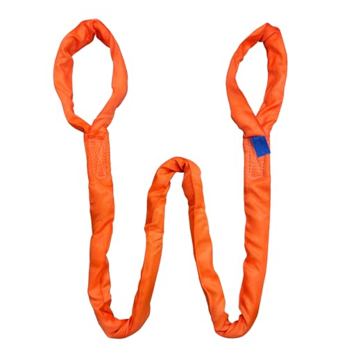 Polyester Eye & Eye Round Sling, 26,000 lbs Capacity, 13 FT Heavy Duty Rigging Lift Sling with Reinforced Eyes for Crane, Hoist, Recovery, Construction, Material Handling