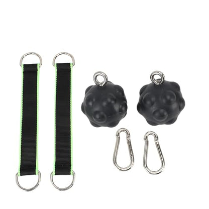 RiToEasysports Pull Up Ball Grips, TPE Climbing Training Balls with Stainless Steel for Strength Trainer, Kettlebell Barbell Home Gym Workout - color: Grey